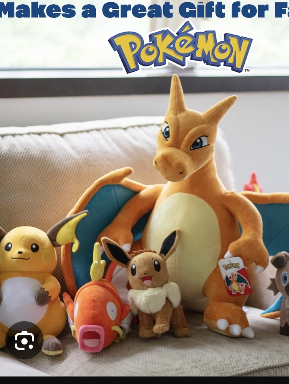 NWT Giant Pokemon Charizard Plush Soft 24" 2FT Stuffed Animal